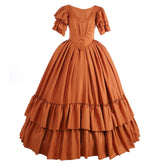 Elegant Women's Medieval Rococo Dress | Victorian Baroque Ball Gown with Ruffle Details by Halloweez - Halloweez