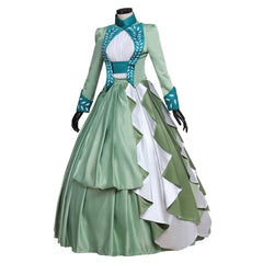 Women's Halloweez Victorian Bustle Gown Dress - Mina Harker Green Cosplay Costume - Halloweez