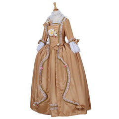 Women's Halloweez Rococo Ball Gown | Elegant Victorian Yellow Dress | Colonial Era Princess Costume - Halloweez