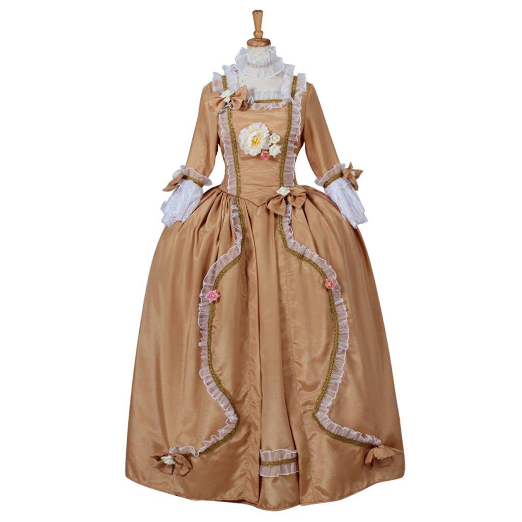 Women's Halloweez Rococo Ball Gown | Elegant Victorian Yellow Dress | Colonial Era Princess Costume - Halloweez