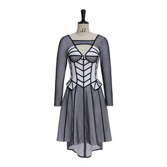 Women's Halloweez Jane Seymour Cosplay Costume | Elegant Black-Rimmed Dress - Halloweez