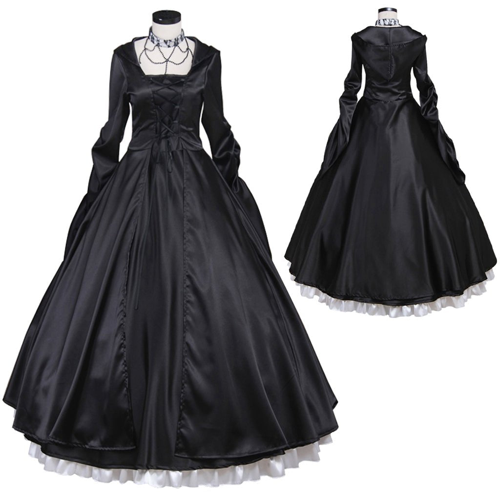 Elegant Women’s Victorian Ball Gown | Gothic Vampire Renaissance Costume by Halloweez - Halloweez