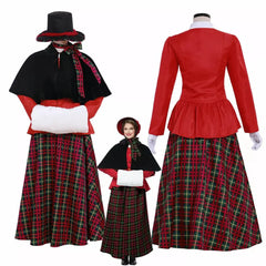 Women's Halloweez Victorian Christmas Carolers Costume | Elegant Dickens Holiday Dress - Halloweez