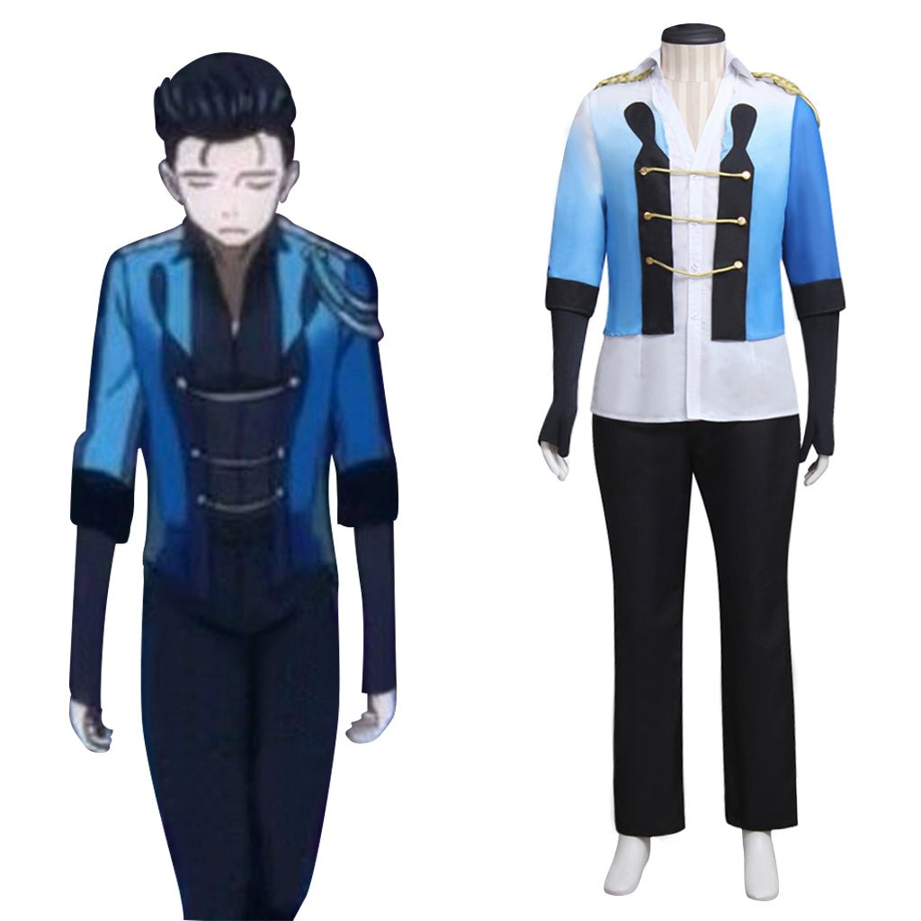 Halloweez Yuri on Ice Viktor Nikiforov Performance Ice Skating Costume Cosplay Suit - Halloweez