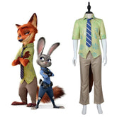 Halloweez Nick Wilde Zootopia Cosplay Uniform Full Set - Complete Halloween Suit with Ears and Tail - Halloweez