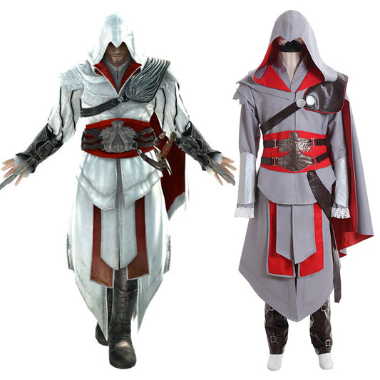 Assassin's Creed cosplay costumes featuring Ezio and Connor
