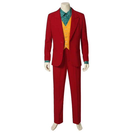 Joaquin Phoenix as the Joker in a detailed cosplay costume
