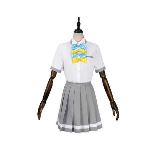 Lycoris Recoil cosplay costumes featuring Anna, Takina, and Kurumi