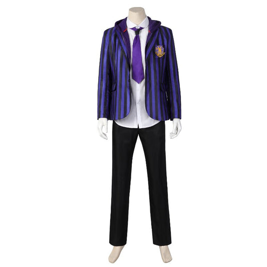 Exclusive Addams Family costumes featuring Wednesday Addams and Morticia Addams