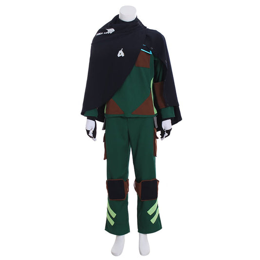 Detroit Become Human Ralph Cosplay Costume Green Uniform for Adult Men Full Set
