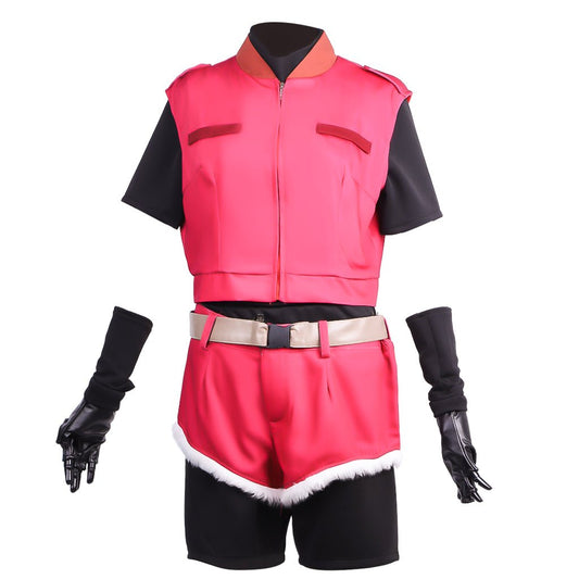 Women Halloweez Evil Cosplay Claire Redfield Outfit with Coat, Shirt & Shorts