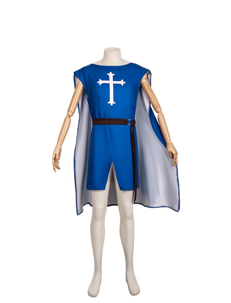 Medieval Crusader Templar Knight Costume Cloak for Cosplay and Halloween - Halloweez