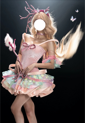 Ye Luo Li Cosplay, Custom Love Princess Mosa 3D Velvet Stage Outfit for Halloween