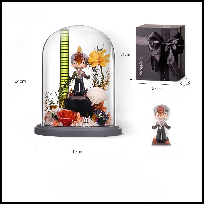 Coffret cadeau figurine rose éternelle d'Halloween - Cadeau d'anniversaire POPMART unique pour elle