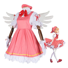 Cardcaptor Sakura Cosplay Costume - KINOMOTO SAKURA Red and White Battle Suit Lolita Dress - Halloweez