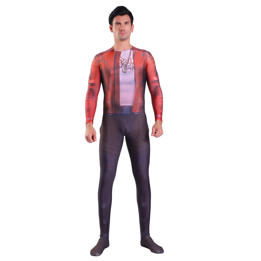 Star-Lord Guardians of the Galaxy Cosplay Costume 3D Print Adult Kids Movie Outfit - Halloweez