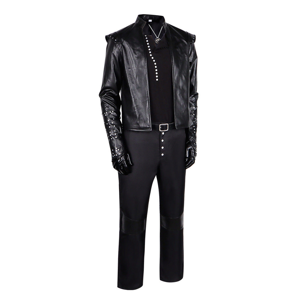 Witcher Geralt of Rivia Cosplay Costume Full Set Leather Jacket Halloween Game Character Outfit