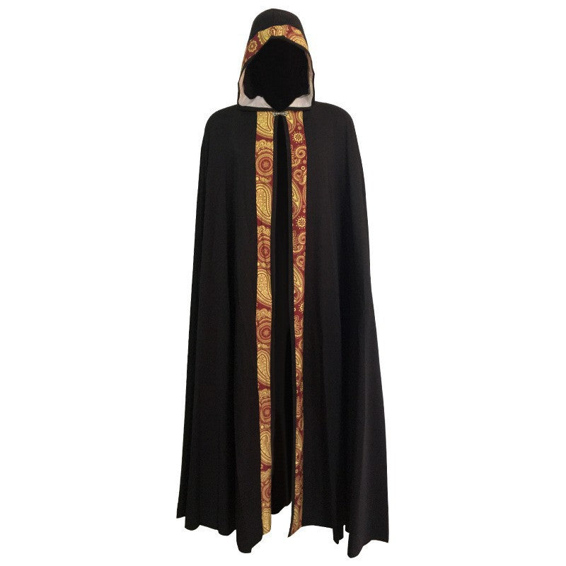 Medieval Church Clergy Loose Cloak Cape Gold Trim 5 Colors Long Cloak Ready Stock - Halloweez