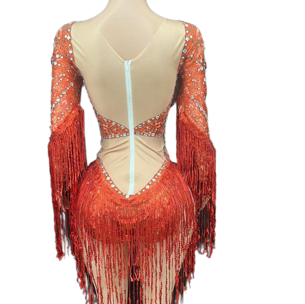 Sexy Sheer Mesh Stage Costume for Live Performance - Silver T-Show Fashion Outfit for Bar Singers, Band Performances & Livehouse Events - Halloweez