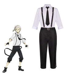 Bungo Stray Dogs Armed Detective Agency Nakajima Atsushi Cosplay Costume for Halloween and Role-Playing - Halloweez