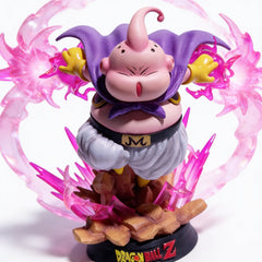 Premium Collectible Figure of Majin Buu in Kaioken Blast Pose with Light-Up Feature
