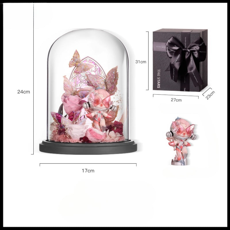 Halloweez Preserved Flower Bubble Mart Gift - Timeless Beauty for Festive Celebrations