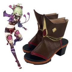 Genshin Impact Kuki Shinobu Cosplay Shoes for Anime Conventions and Performances - Halloweez