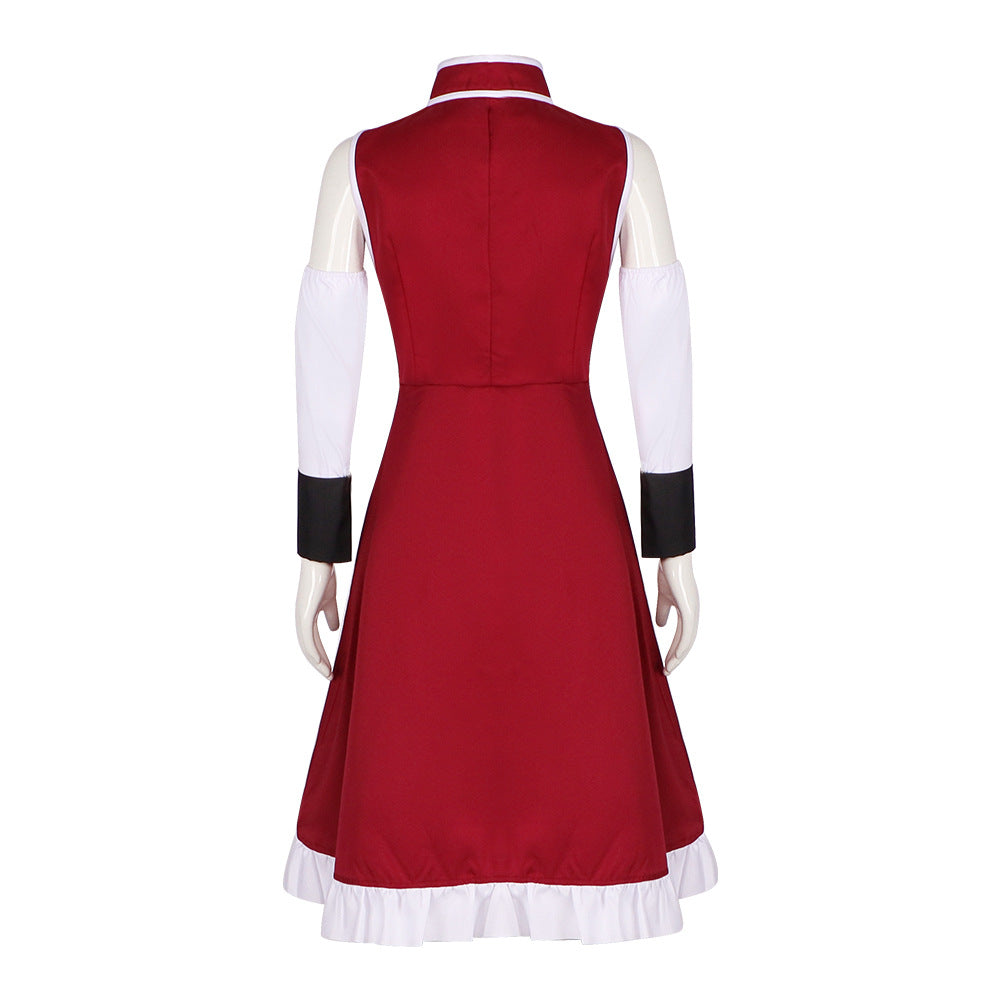 Magical Girl Madoka Cosplay Costume Sakura Kyoko Battle Dress Anime Role Play Outfit - Halloweez