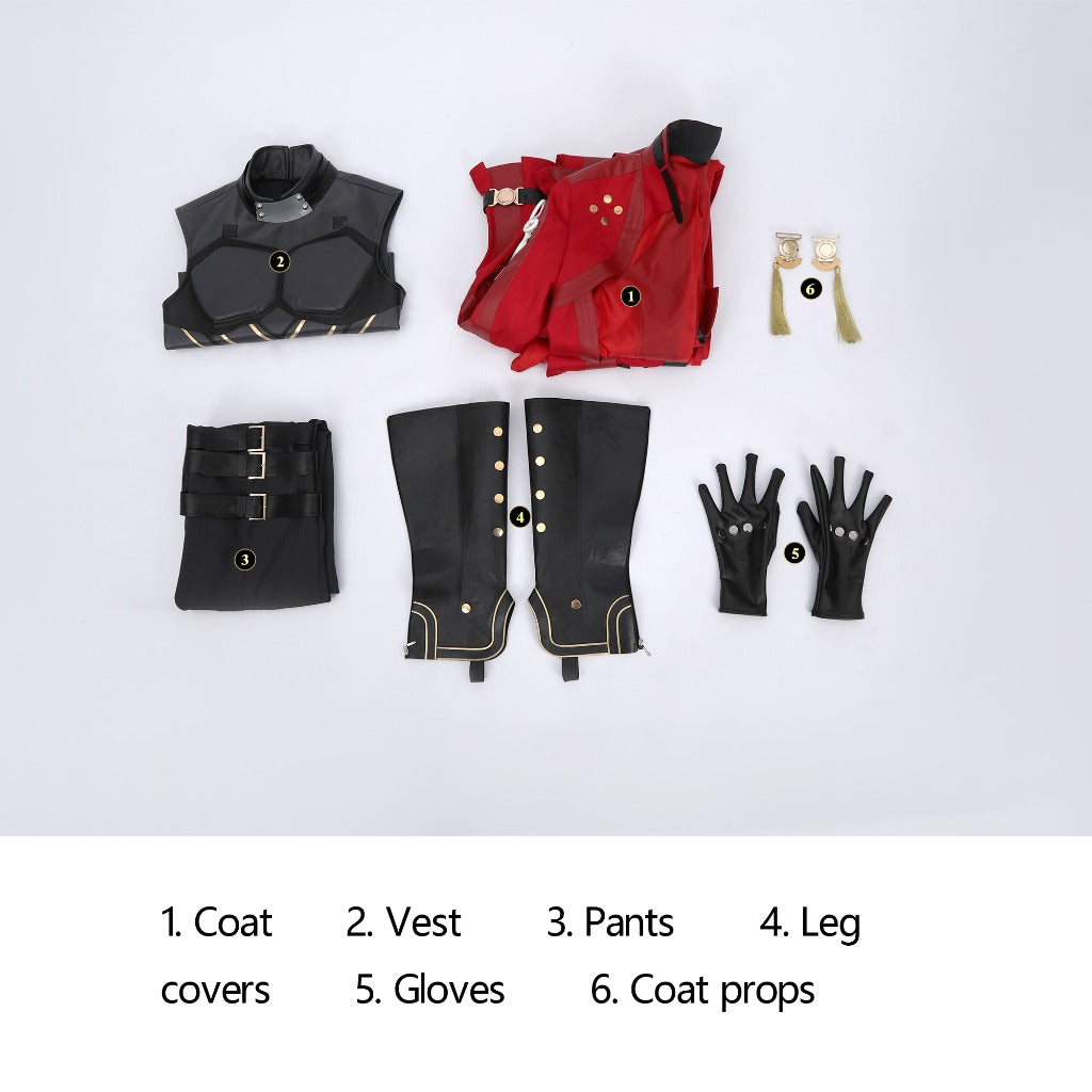 Honkai: Star Rail Archer (Emiya) Cosplay Costume - FATE Collaboration Red A Game Outfit - Halloweez