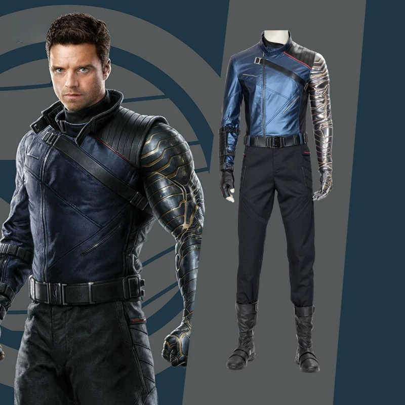 Bucky Barnes Winter Soldier Cosplay Costume,Custom Size for Halloween & Comic‑Con
