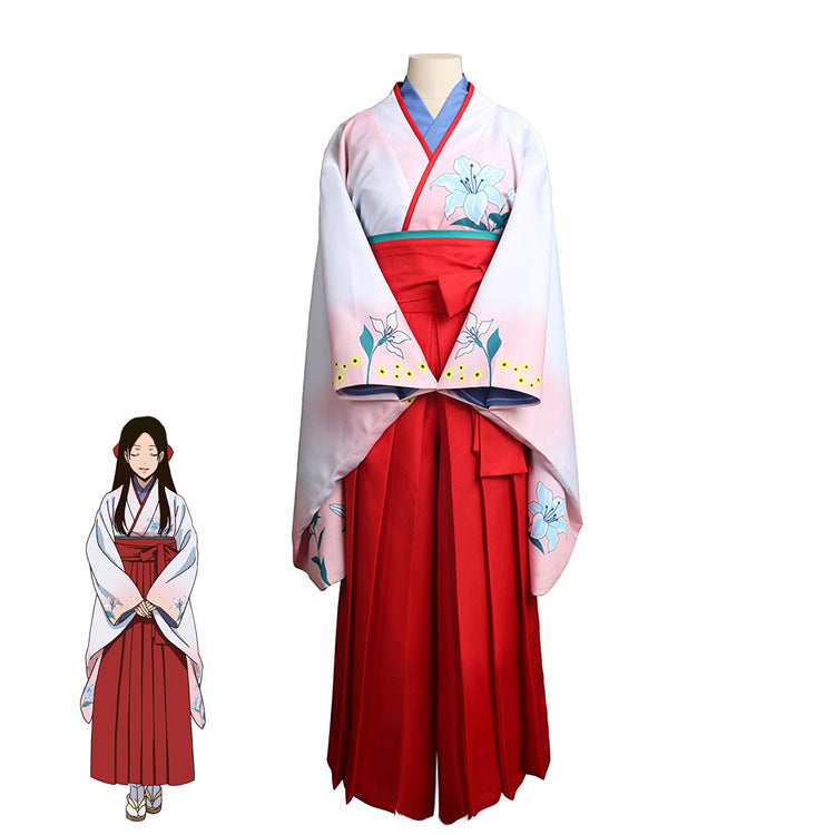 Kakegurui Nishinotouin Yuriko Cosplay Costume - Ancient Style Kimono Anime Outfit - Halloweez