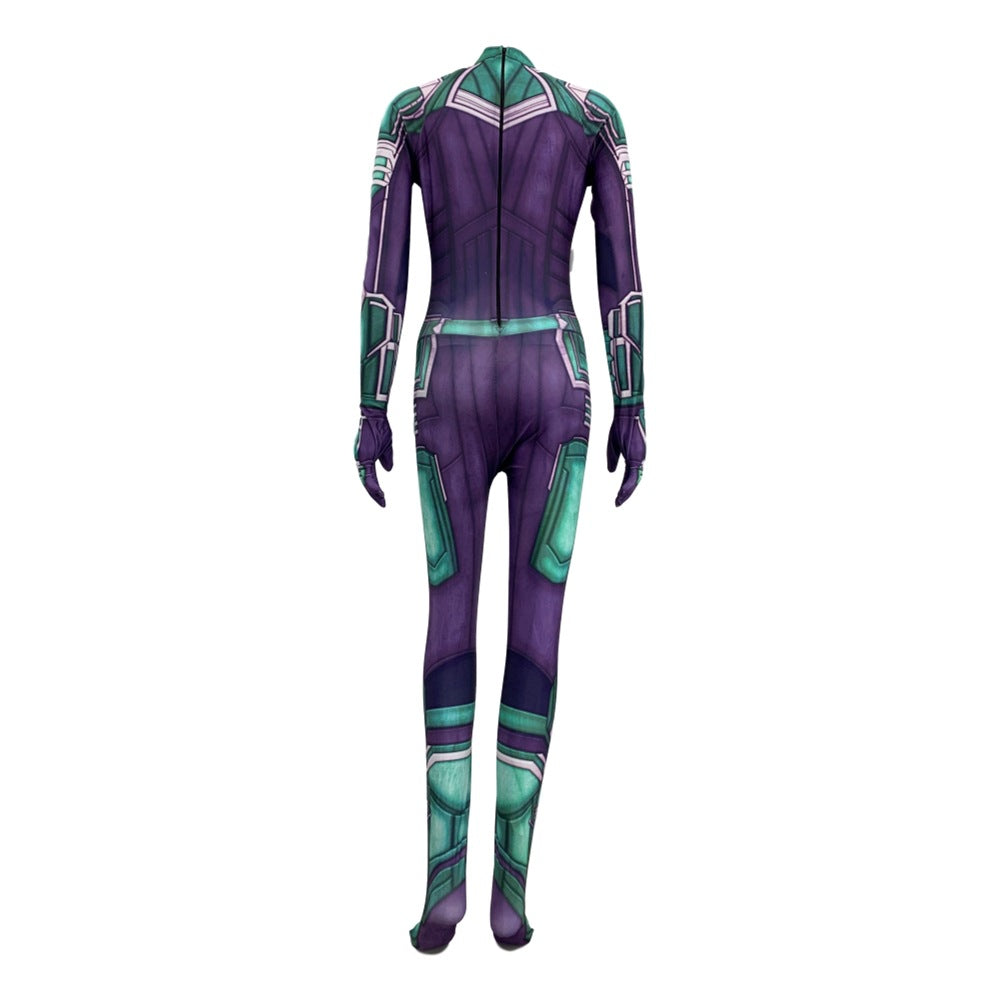 Halloween Captain Marvel Cosplay Costume for Kids and adult - Movie Role-Playing Bodysuit - Halloweez