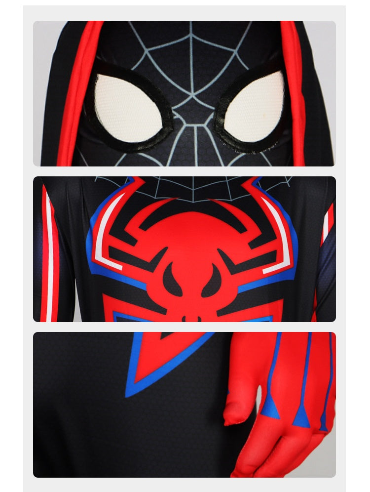Spider-Man Cosplay Costume Halloween Bodysuit Hood Jumpsuit for Stage Performance and Role Play - Halloweez