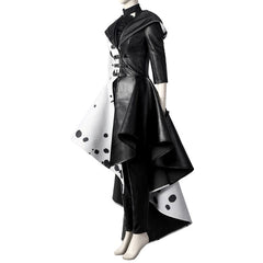 Abrigo de cosplay de Cruella de Vil para Halloween: moda inspirada en villanos icónicos para Halloween y eventos especiales