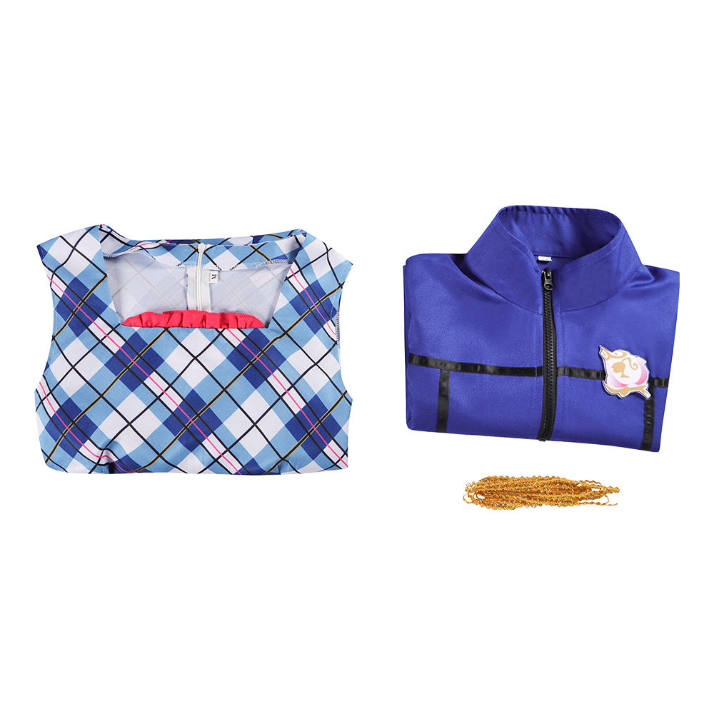 Princess Charm School Ella Cosplay Costume - Uniform Halloween Stage Outfit - Halloweez