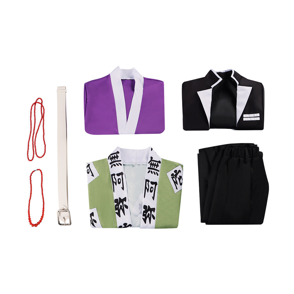 Demon Slayer Corps Uniform | Gyomei Himejima Cosplay Full Set for Halloween Anime Performance - Halloweez