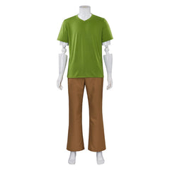 Disfraz de Halloween de pelo verde peludo para hombre: traje de cosplay de Halloween de primera calidad con camisa y pantalones