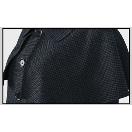 Wednesday Addams Cosplay Costume Wool Coat Anime Cosplay Performance Adams Family Outfit - Halloweez