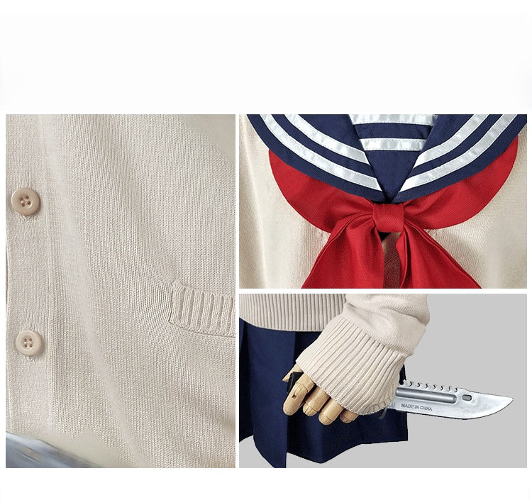 Himiko Toga COS Full Set My Hero Academia Cosplay Costume Wig Female School JK Uniform