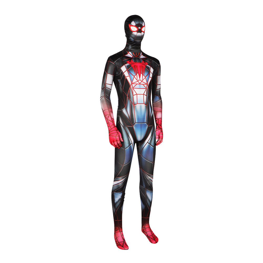 Spider-Man Bodysuit Cosplay Costume Parallel Universe Iron Spider Jumpsuit for Halloween - Halloweez