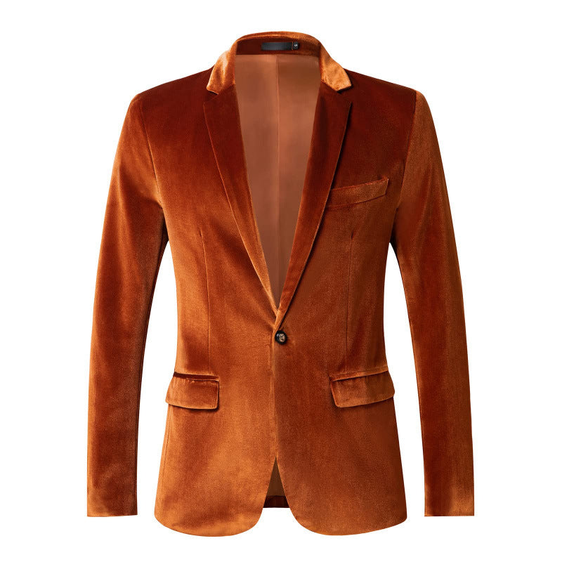 Men's Velvet Slim Fit Blazer Jacket - Formal Suit for Cosplay & Casual Wear - Youth Fashion Outerwear - Halloweez
