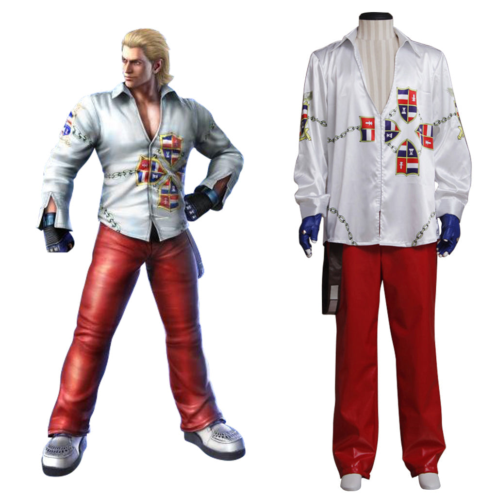 Halloweez Adult Men's Cosplay Fox Costume | Battle Uniform Shirt & Pants - Halloweez