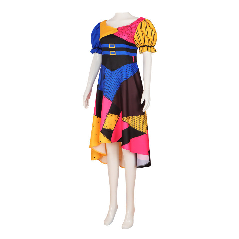 The Nightmare Before Christmas Sally Cosplay Costume Dress for Halloween and Stage Performance