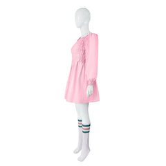 Stranger Things Eleven Pink Dress Costume with Wig - Halloweez