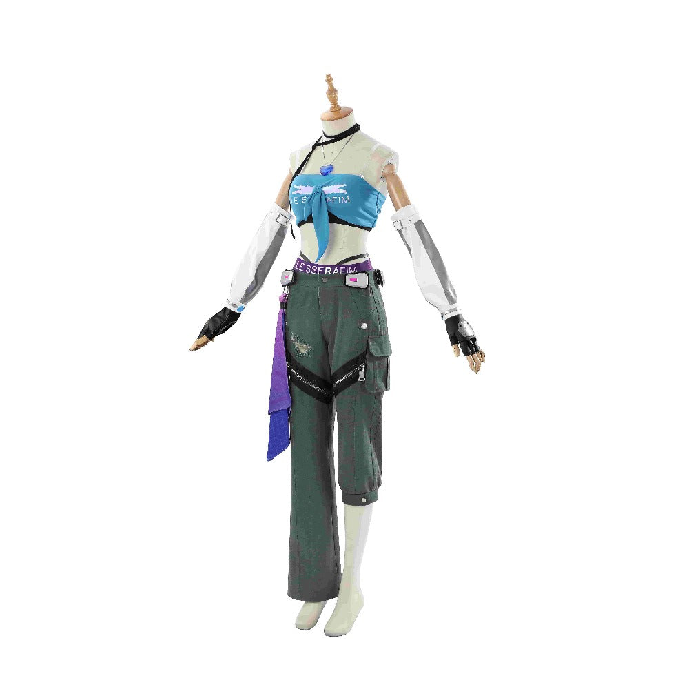 Overwatch D.Va Cosplay Costume for Women - Game Anime Tube Top Outfit - Halloweez