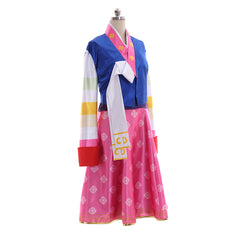 Costume de cosplay D.Va d'Halloween - Tenue de style Hanbok coréen pour filles - Parfait pour les événements de cosplay de jeux