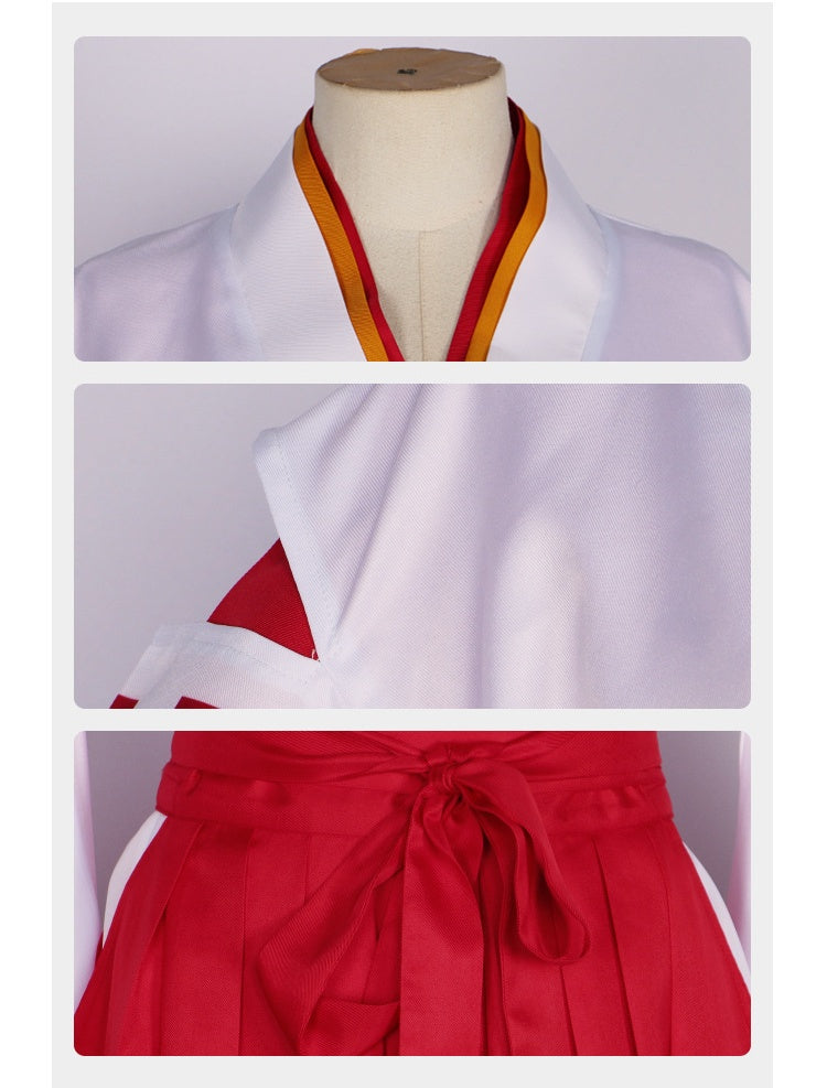 Genshin Impact Inazuma Shrine Maiden HANACHIRU Cosplay Costume Full Set - Role-Playing Anime Game Kendo Outfit - Halloweez
