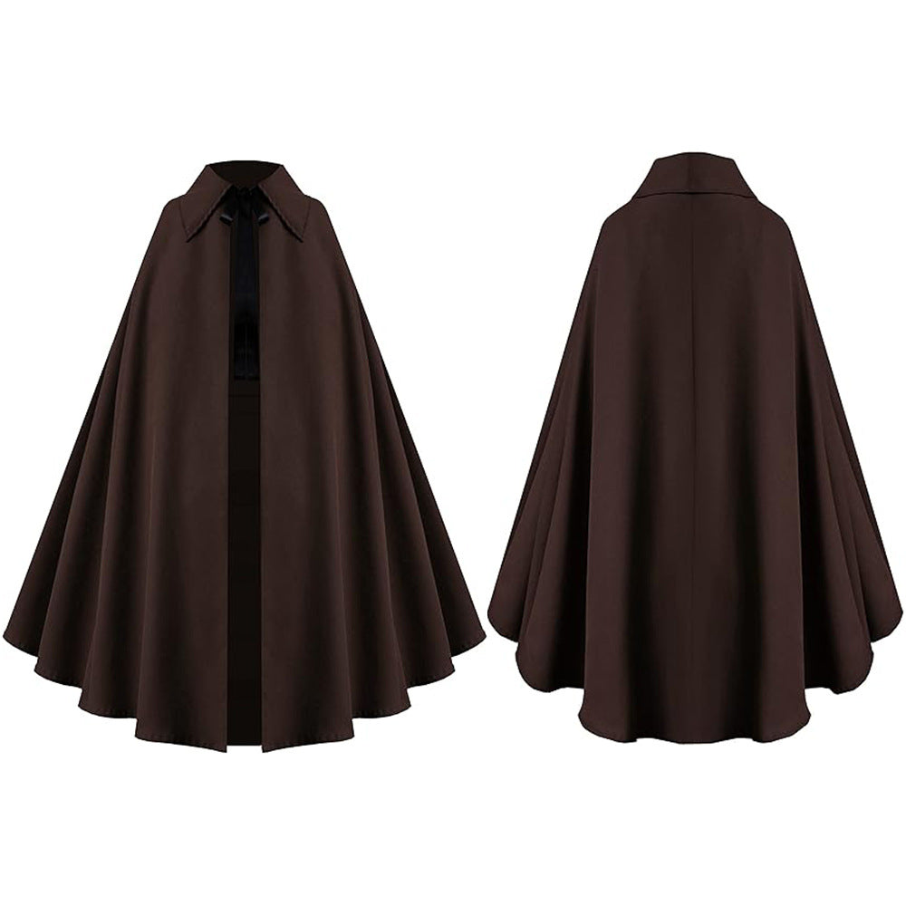 New Medieval Victorian Steampunk Gothic Cape Cloak for Halloween Cosplay - Halloweez