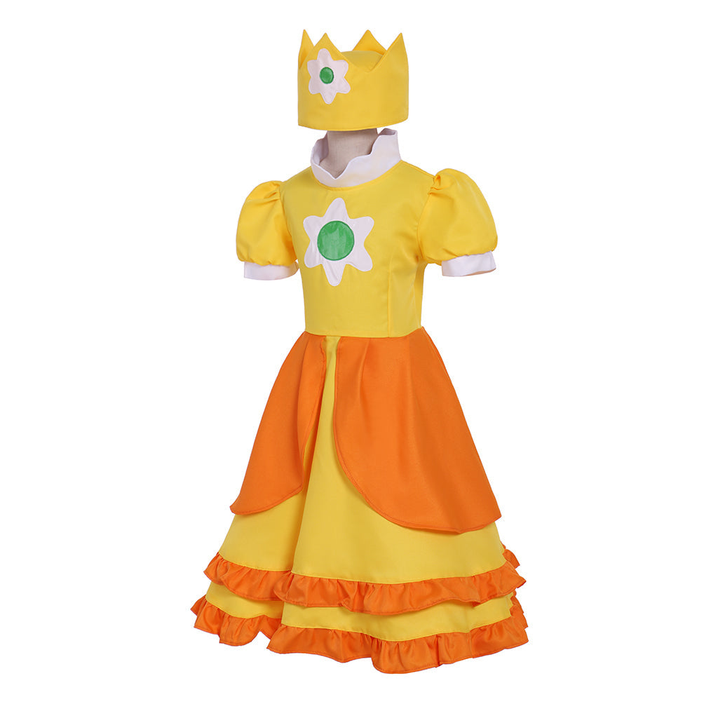 Disfraz de princesa Daisy para Halloween: adorable vestido de lolita para fiestas de niñas y cosplay