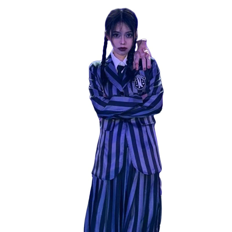 Halloween Wednesday Addams Cosplay Costume - Women's Adult Clothing - Halloweez